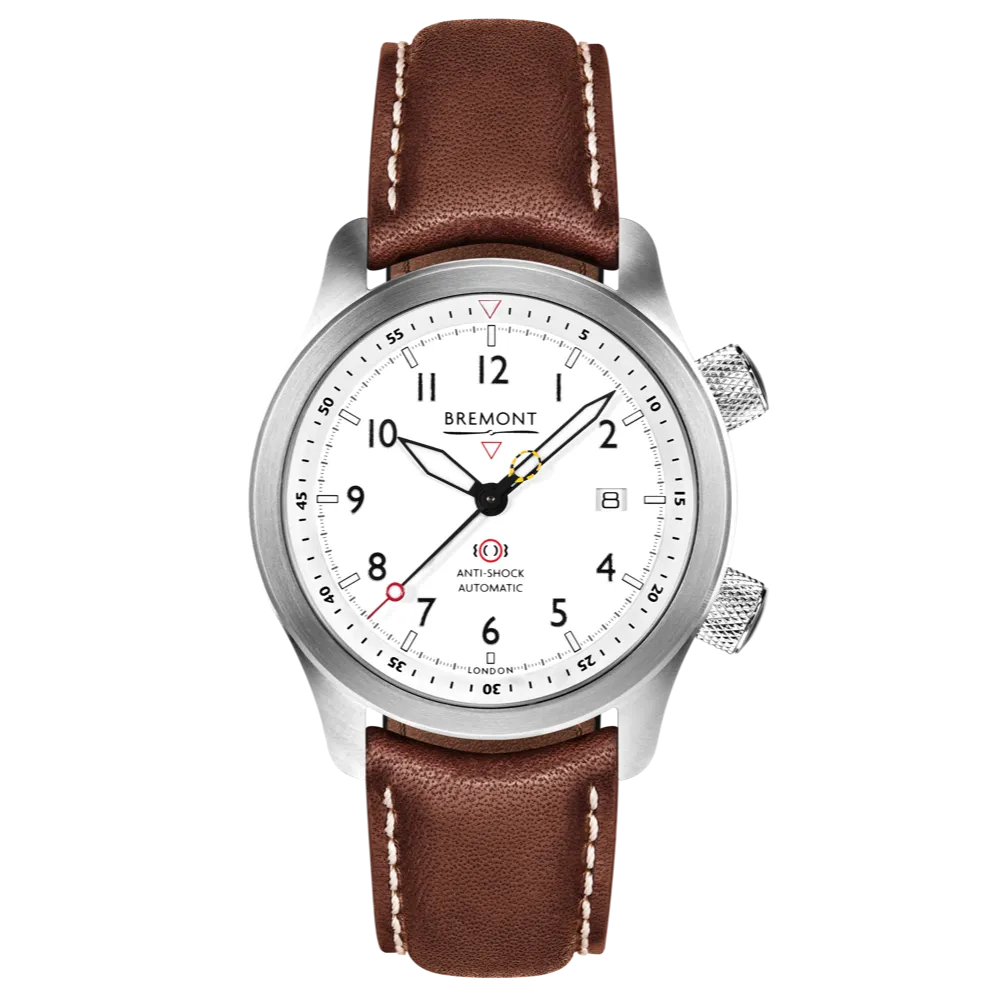 MBII Custom Stainless Steel, White Dial with Bronze Barrel & Closed Case Back