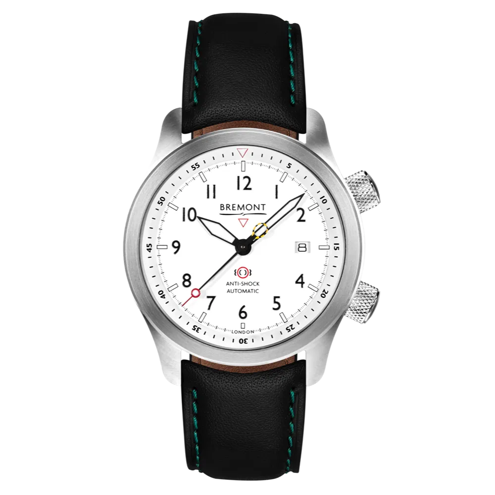 MBII Custom Stainless Steel, White Dial with Orange Barrel & Closed Case Back