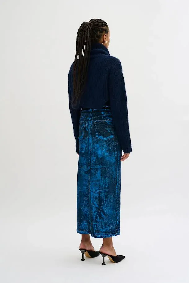 My Essential Wardrobe Aspen Skirt in Blue