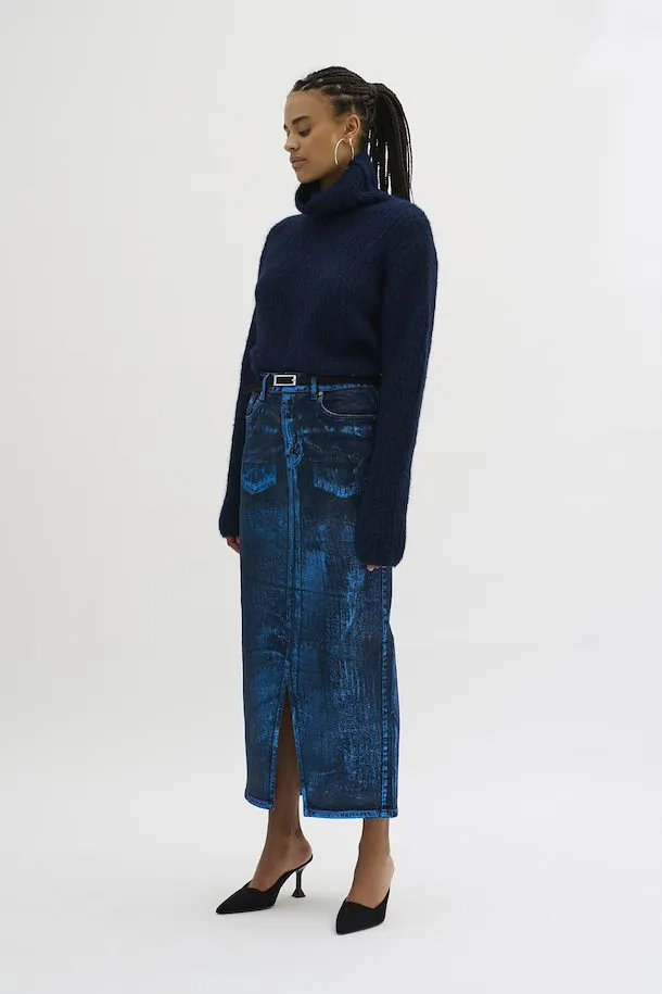 My Essential Wardrobe Aspen Skirt in Blue