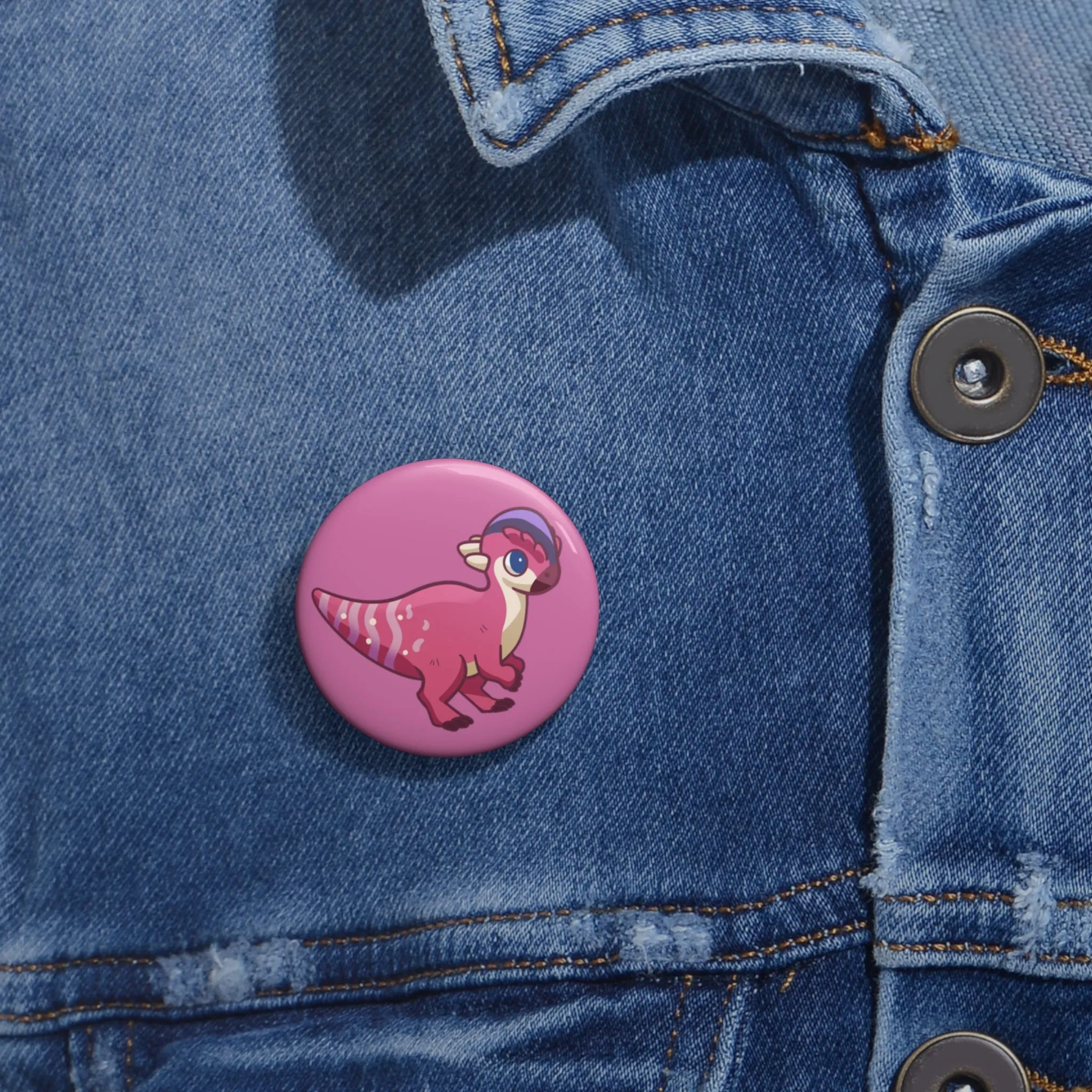 Pachycephalosaurus Pin Badge