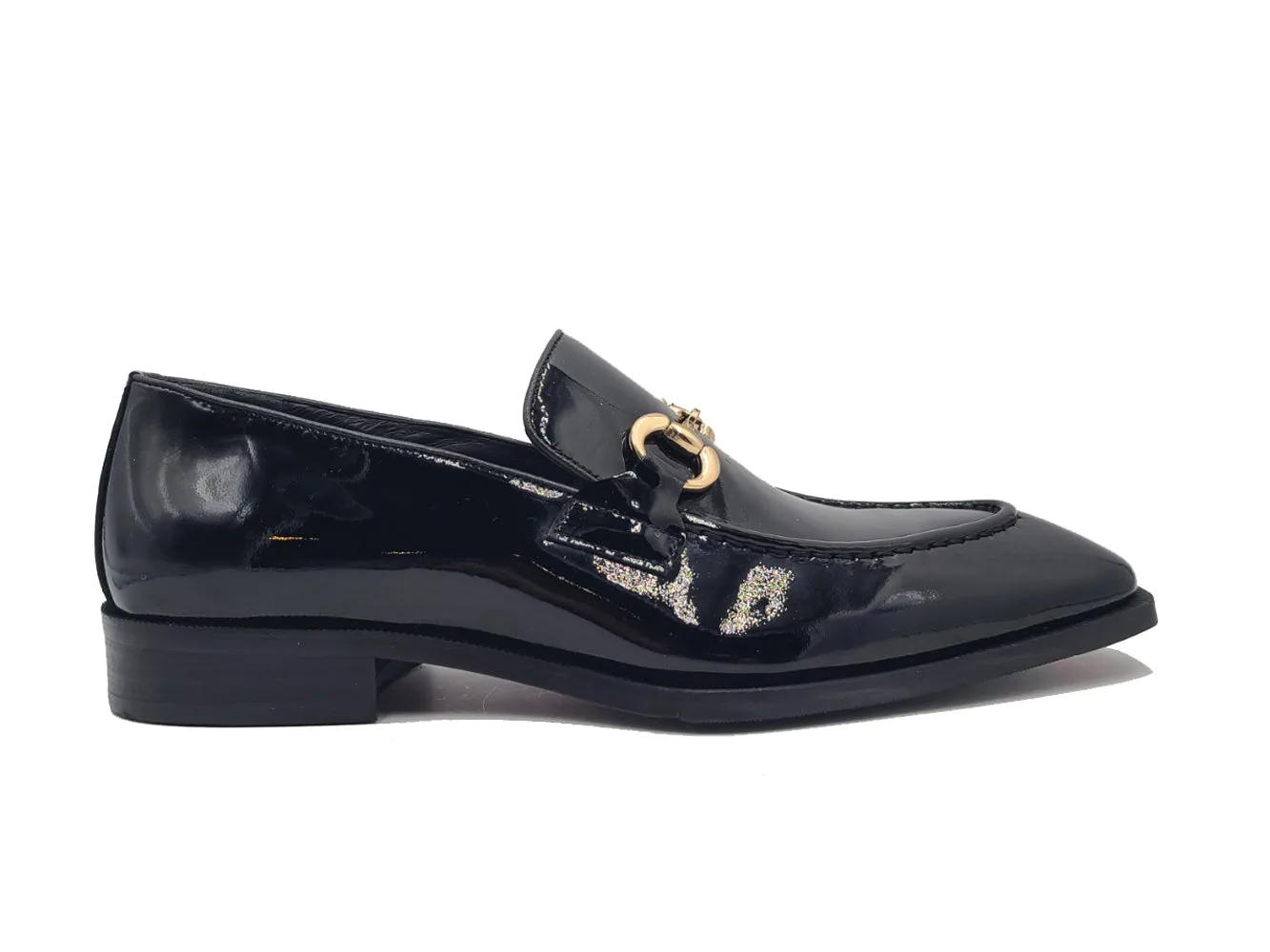 Patent Leather Buckle Loafer