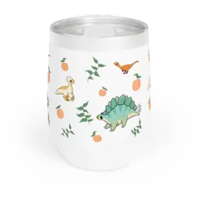 Peach Dinos - Chill Wine Tumbler