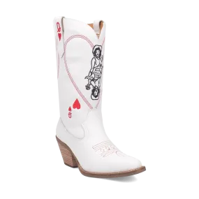 QUEEN A HEARTS  LEATHER BOOT