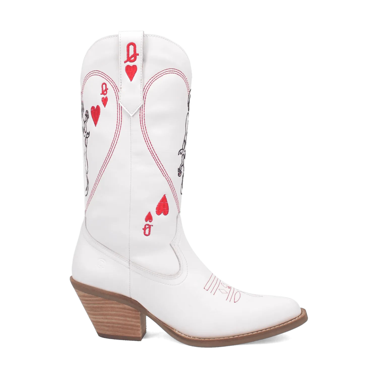 QUEEN A HEARTS  LEATHER BOOT