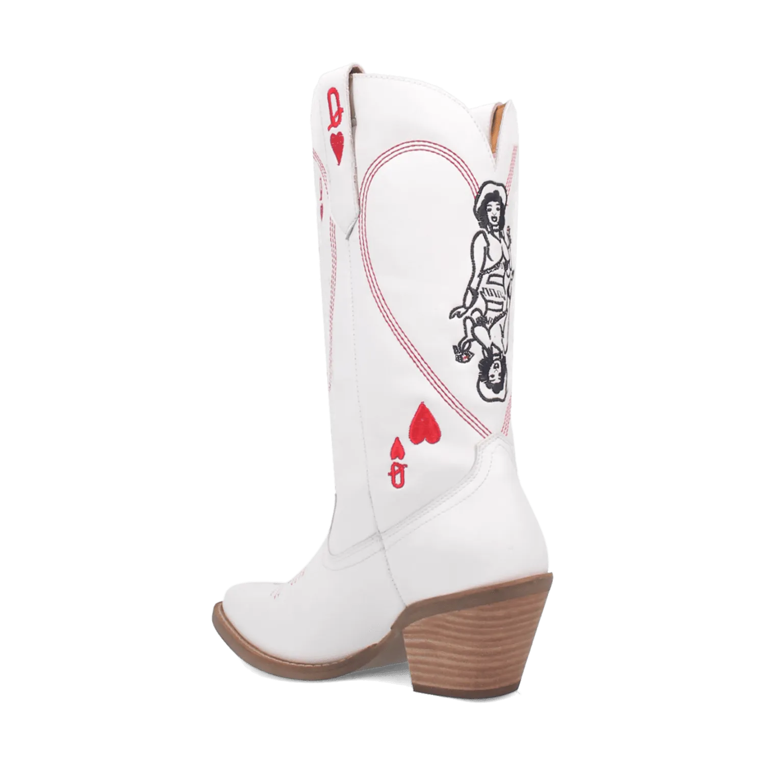 QUEEN A HEARTS  LEATHER BOOT