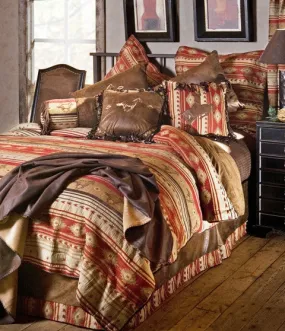 "Flying Horse" 4-Piece Western Bedding Ensemble Twin