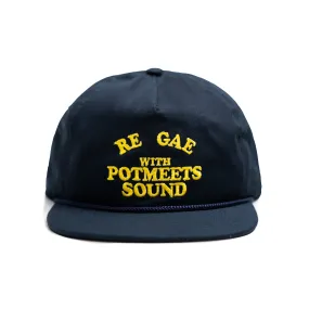 Regae 5 Panel Snapback Hat - Navy FW`23