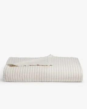 Striped Linen Bed Cover