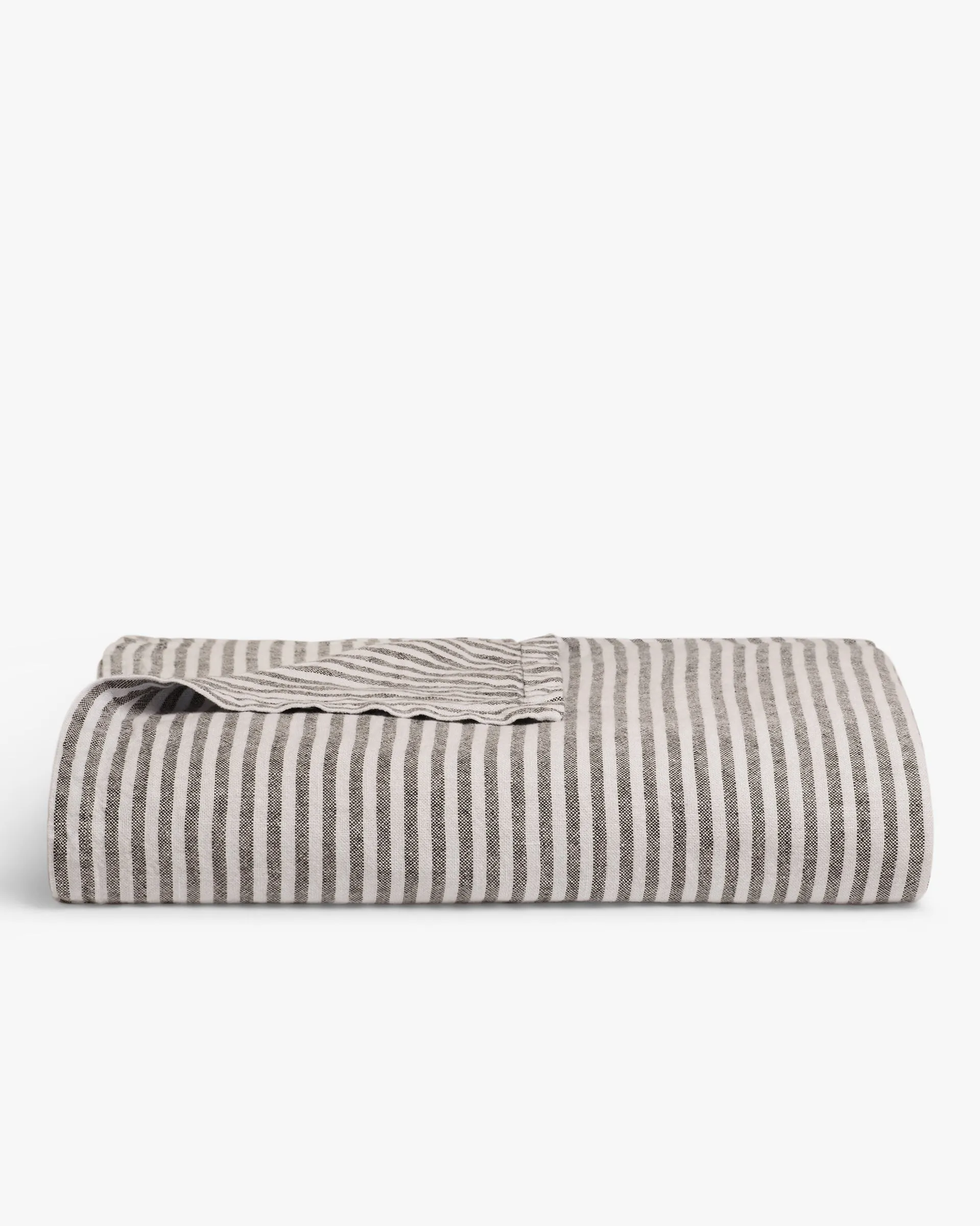 Striped Linen Bed Cover