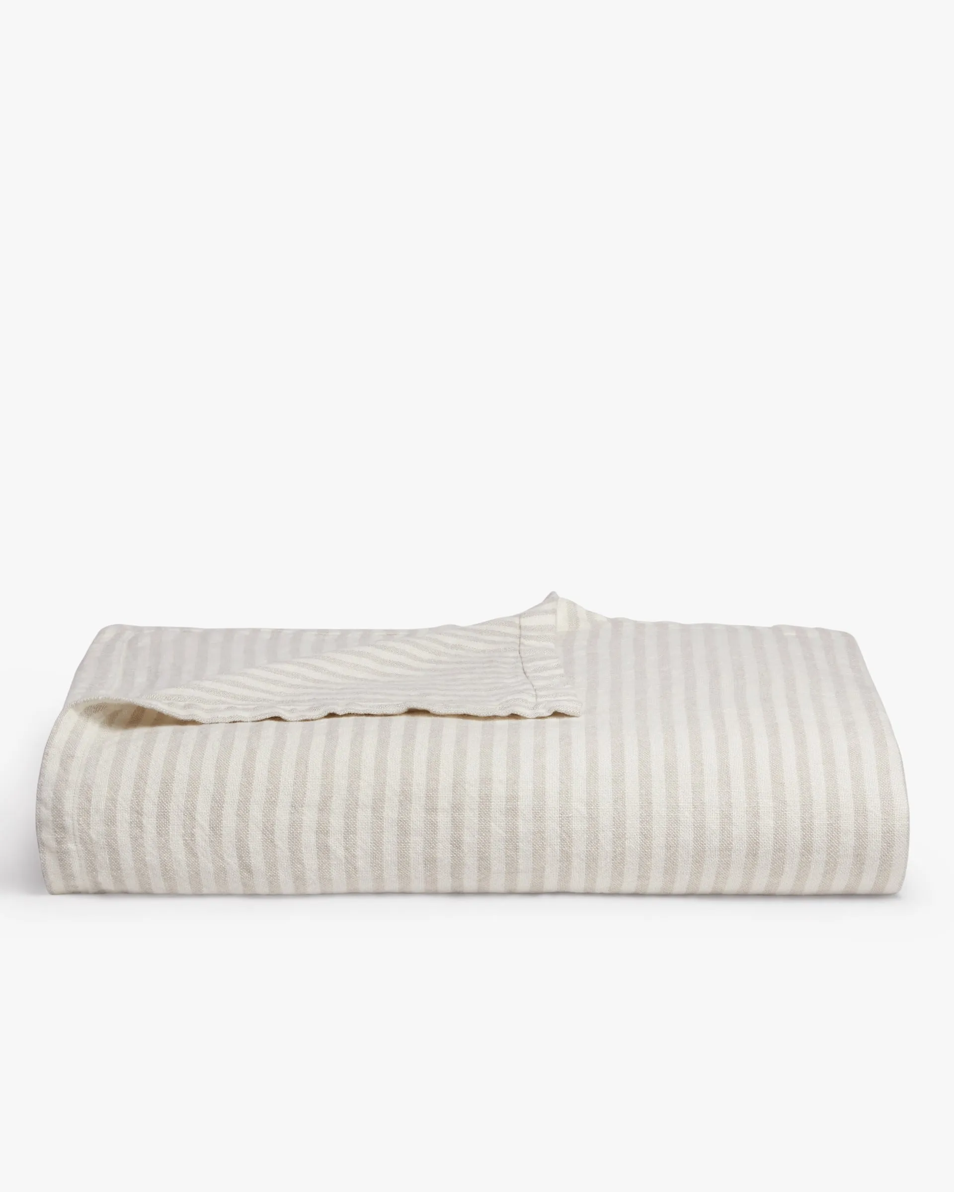 Striped Linen Bed Cover