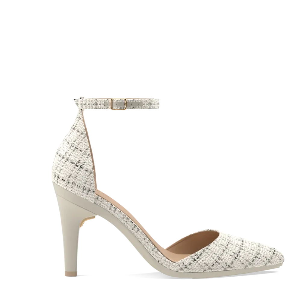 The D'Orsay - Bone Tweed 4 Stiletto