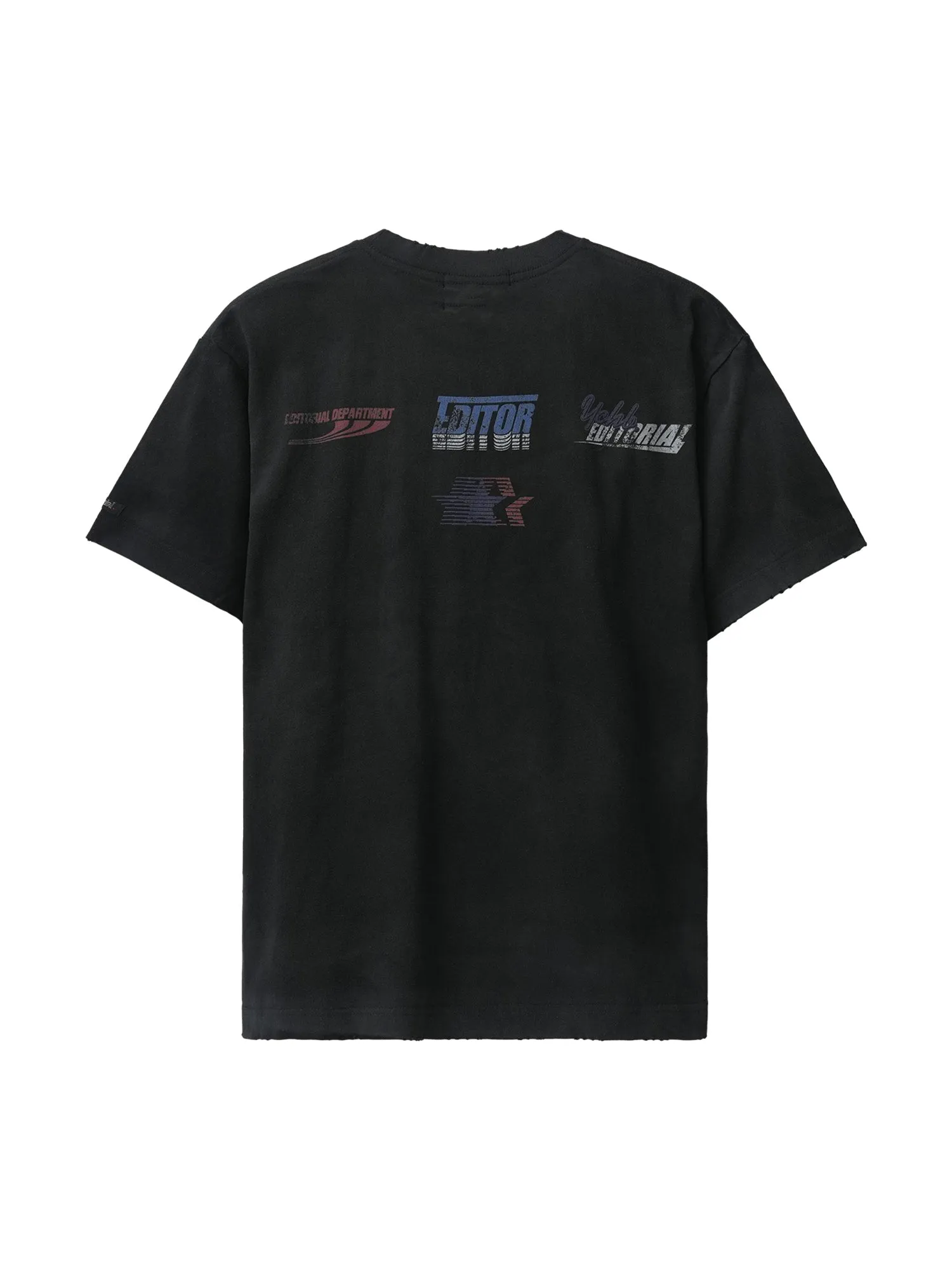 Thesupermade Dirty Wash Heavy Print Street Rap T-Shirt