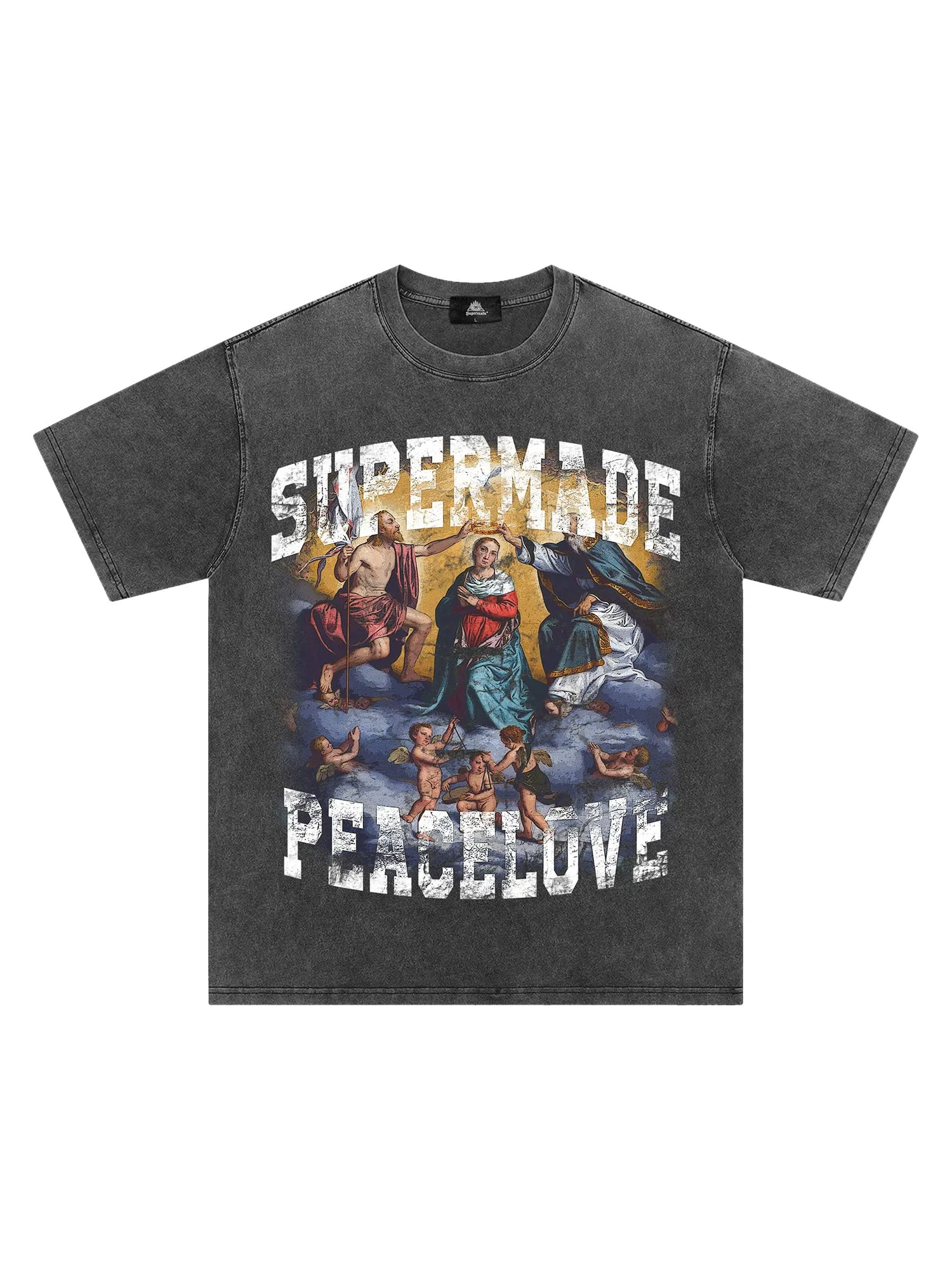 Thesupermade Renaissance Graphic Washed Vintage T-shirt - 2093