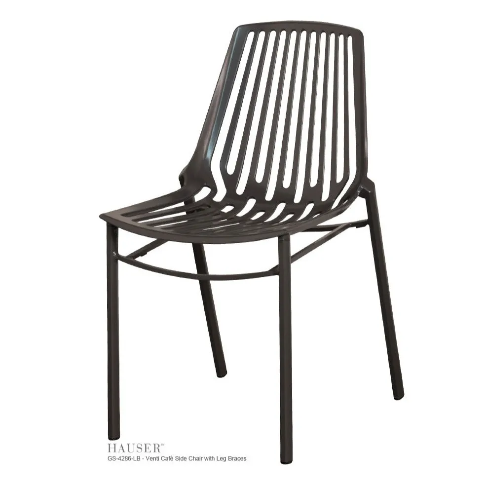 Venti Café Side Chair with Leg Braces