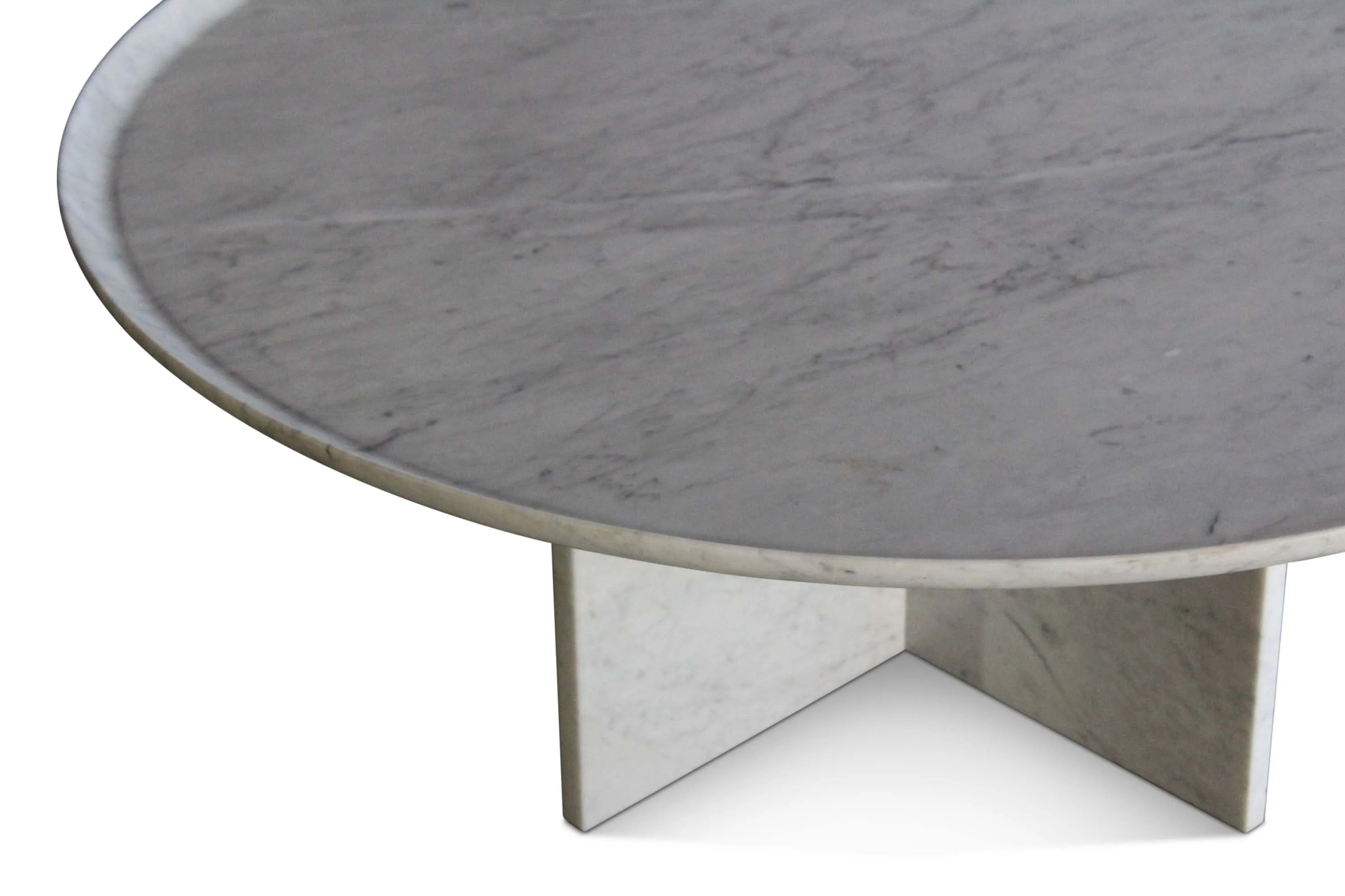 Vintage Carrara Marble Coffee Table, Italy, 1970s