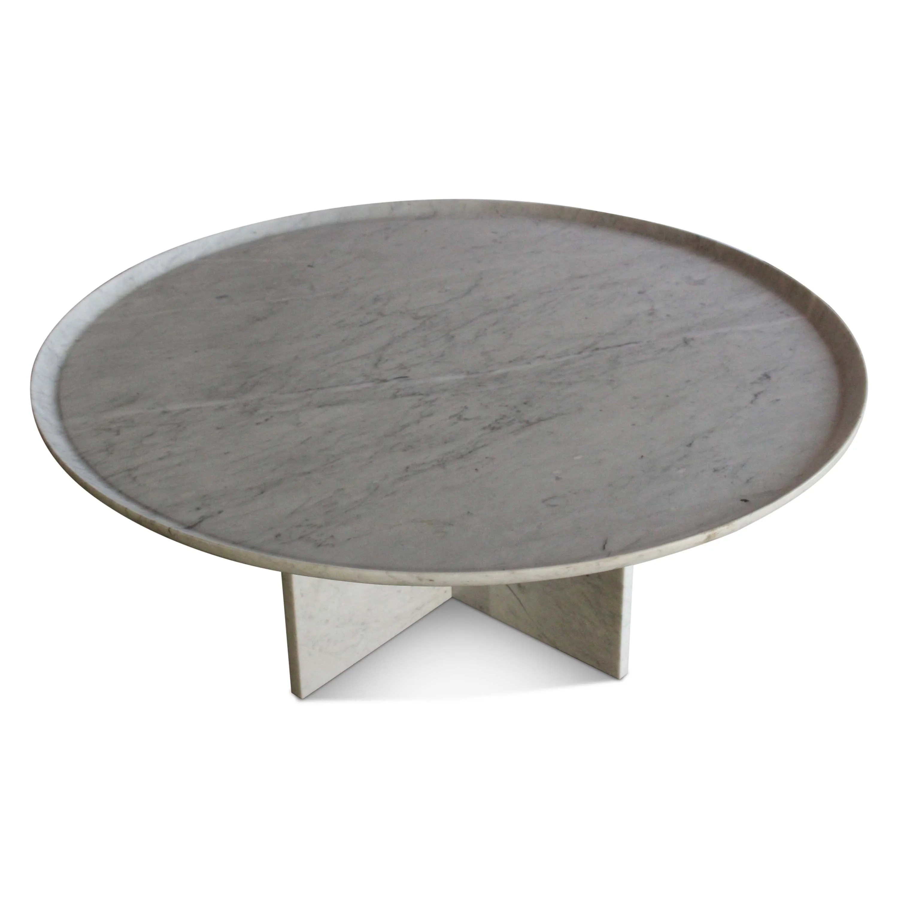 Vintage Carrara Marble Coffee Table, Italy, 1970s