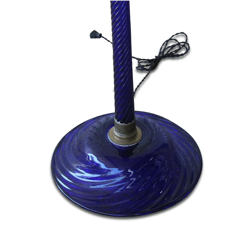 Vintage Cobalt Blue Murano Glass Floor Lamp