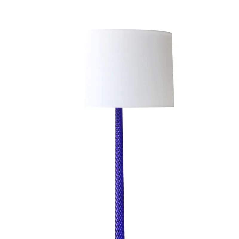 Vintage Cobalt Blue Murano Glass Floor Lamp