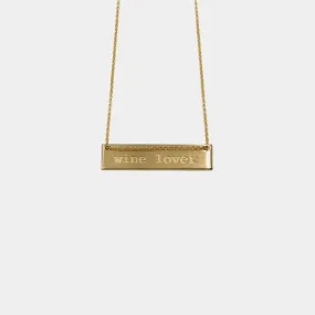 Wine lover - necklace - gold plated