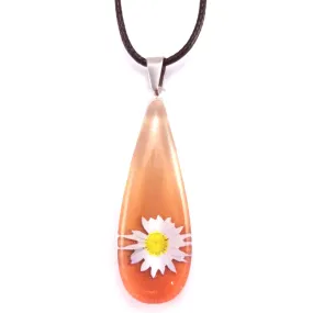 Wine Opaque Daisy Pendant